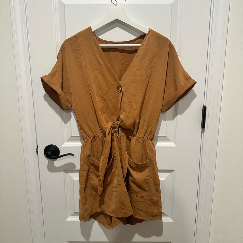 Women's Tie Front Romper